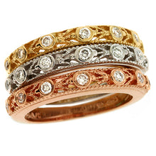 ELIE AZZI 0.44 ctw. ROSE & YELLOW & WHITE GOLD FASHION RING D3409