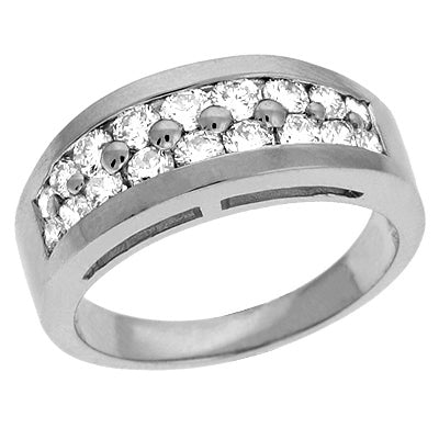 ELIE AZZI 0.88 ctw. PLATINUM PRONG SET BAND D3437-PL