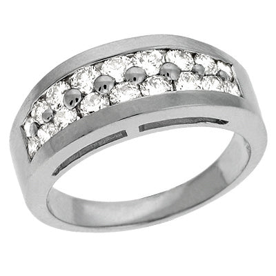 ELIE AZZI 0.88 ctw. DOUBLE ROW PRONG SET BAND D3437WG