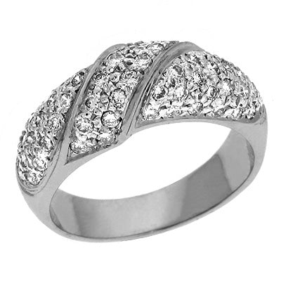 ELIE AZZI 0.82 ctw. WHITE GOLD PAVE RING D3446WG
