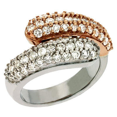 ELIE AZZI 1.45 ctw. ROSE & WHITE GOLD DIAMOND FASHION RING D3488WG