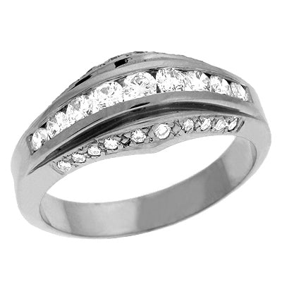ELIE AZZI 0.60 ctw. WHITE GOLD DIAMOND BAND D3508WG