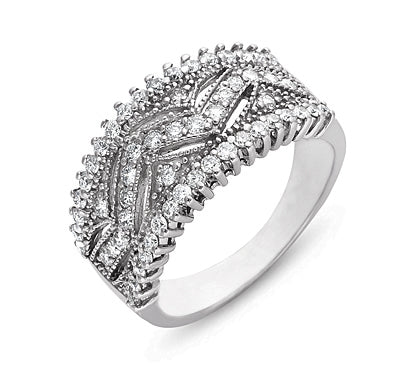 ELIE AZZI 0.77 ctw. WHITE GOLD DIAMOND BAND D3575WG