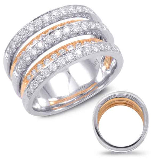 ELIE AZZI 1.09 ctw. DIAMOND BAND ROSE & WHITE GOLD D3578RW