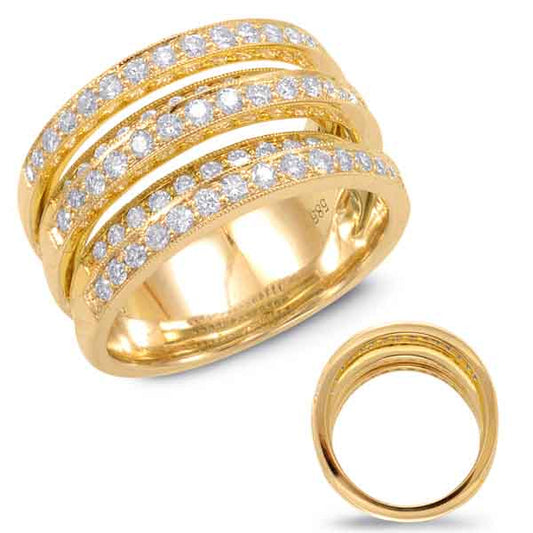 ELIE AZZI 1.09 ctw. YELLOW GOLD FASHION RING D3578YG