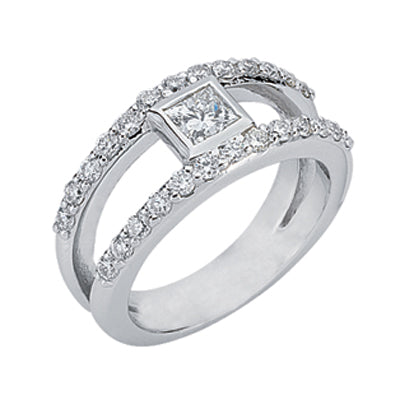 ELIE AZZI 0.96 ctw. WHITE GOLD DIAMOND FASHION RING D3643WG