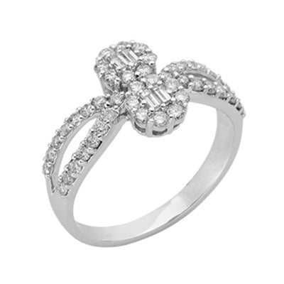 ELIE AZZI 0.80 ctw. WHITE GOLD DIAMOND RING D3690WG