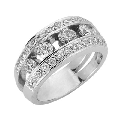 ELIE AZZI 1.59 ctw. PLATINUM DIAMOND BAND D3755-PL