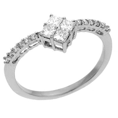 ELIE AZZI 0.49 ctw. WHITE GOLD DIAMOND RING D3783WG