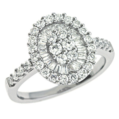 ELIE AZZI 0.99 ctw. WHITE GOLD DIAMOND RING D3788WG