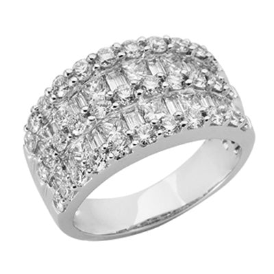 ELIE AZZI 2.65 ctw. PLATINUM DIAMOND RING D3795-PL