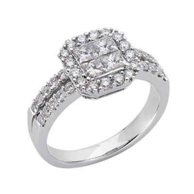 ELIE AZZI 1.16 ctw. WHITE GOLD DIAMOND RING D3798WG