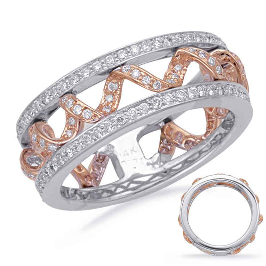 ELIE AZZI 0.56 ctw. ROSE & WHITE GOLD FASHION RING D3803RW