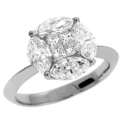 ELIE AZZI 1.88 ctw. WHITE GOLD DIAMOND RING D3862WG