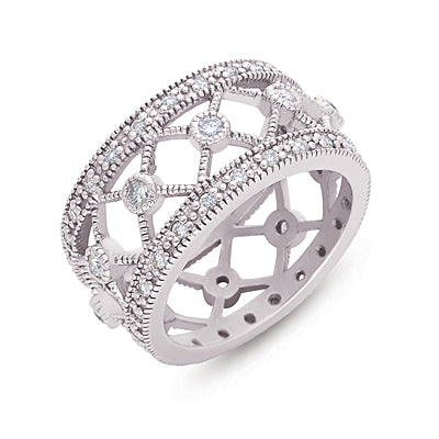 ELIE AZZI 0.69 ctw. WHITE GOLD ETERNITY RING D3873WG