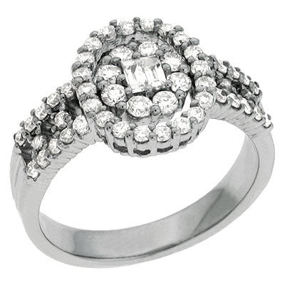 ELIE AZZI 0.83 ctw. WHITE GOLD DIAMOND RING D3878WG
