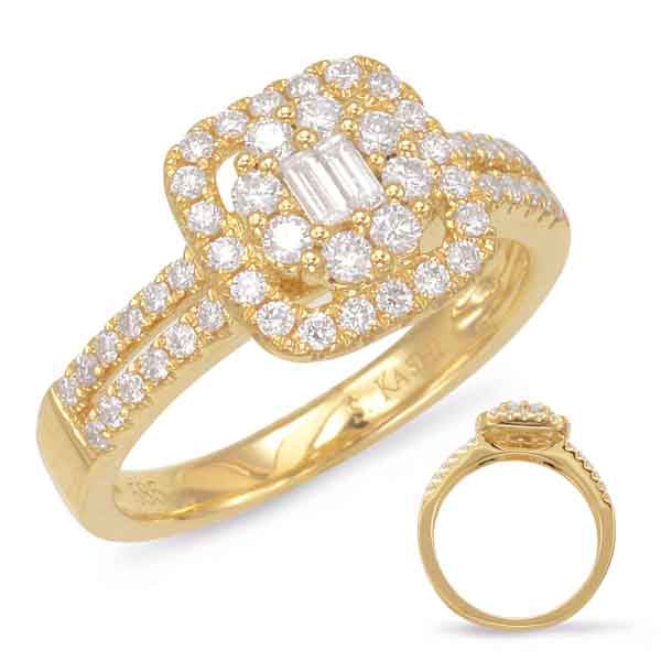 ELIE AZZI 0.72 ctw. YELLOW GOLD DIAMOND RING D3889YG