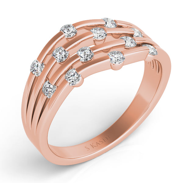 ELIE AZZI 0.46 ctw. ROSE GOLD DIAMOND FASHION RING D3922RG