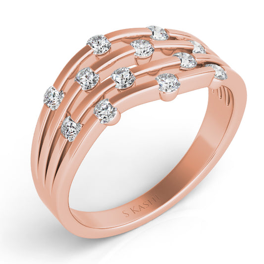 ELIE AZZI 0.46 ctw. ROSE GOLD DIAMOND FASHION RING D3922RG