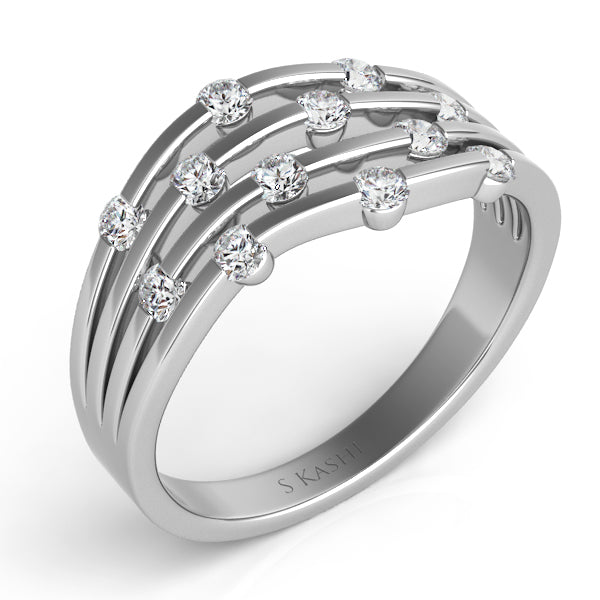 ELIE AZZI 0.46 ctw. WHITE GOLD DIAMOND FASHION RING D3922WG