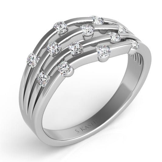 ELIE AZZI 0.46 ctw. WHITE GOLD DIAMOND FASHION RING D3922WG