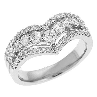 ELIE AZZI 0.91 ctw. PLATINUM DIAMOND RING D3933-PL
