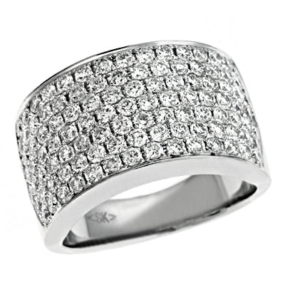ELIE AZZI 1.87 ctw. WHITE GOLD DIAMOND PAVE RING D3938WG