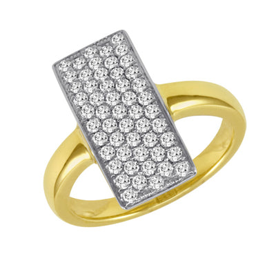 ELIE AZZI 0.65 ctw. YELLOW & WHITE GOLD DIAMOND FASHION RING D3940YW