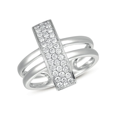 ELIE AZZI 0.45 ctw. DIAMOND PAVE RING D3941WG