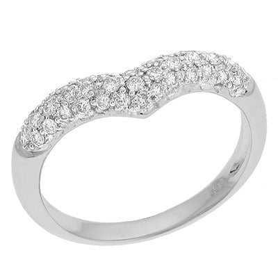 ELIE AZZI 0.34 ctw. WHITE GOLD DIAMOND PAVE RING D3943WG