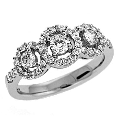 ELIE AZZI 0.71 ctw. WHITE GOLD DIAMOND RING D3952WG