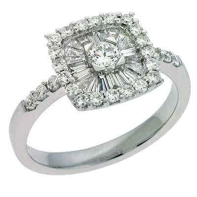 ELIE AZZI 0.88 ctw. WHITE GOLD DIAMOND RING D3959WG
