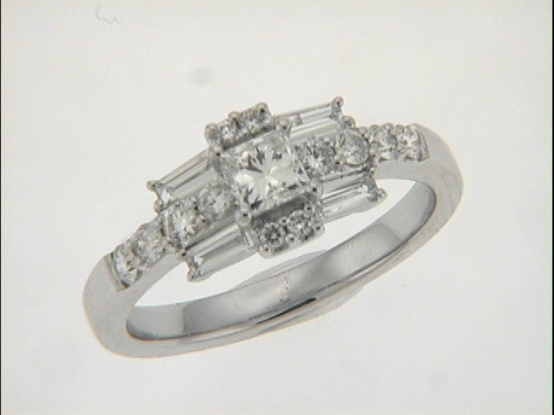 ELIE AZZI 0.91 ctw. WHITE GOLD DIAMOND RING D3964WG