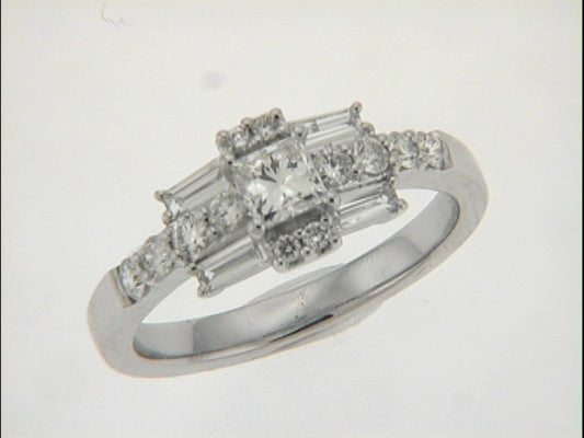 ELIE AZZI 0.91 ctw. WHITE GOLD DIAMOND RING D3964WG