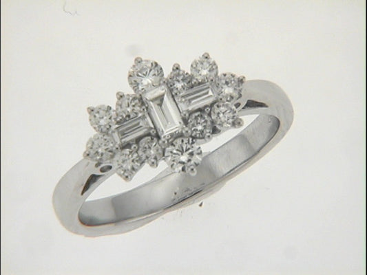 ELIE AZZI 0.74 ctw. WHITE GOLD DIAMOND RING D3965WG