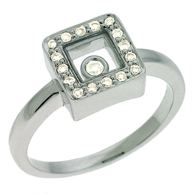 ELIE AZZI 0.16 ctw. WHITE GOLD DIAMOND MOTION RING D3969WG