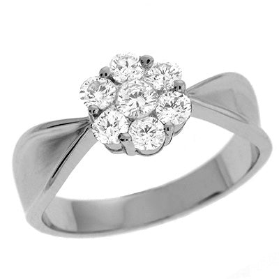 ELIE AZZI 0.70 ctw. WHITE GOLD DIAMOND RING D3993WG