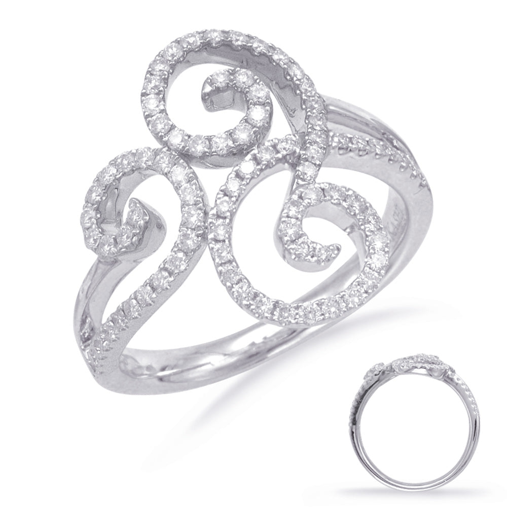 ELIE AZZI 0.44 ctw. PAVE DIAMOND RING D3996WG