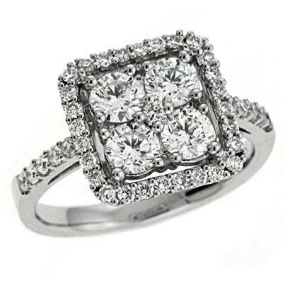 ELIE AZZI 1.34 ctw. WHITE GOLD DIAMOND RING D4032WG