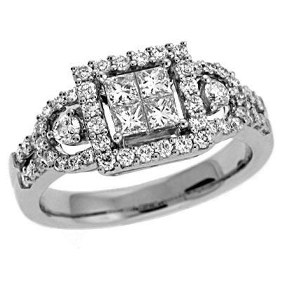 ELIE AZZI 0.86 ctw. WHITE GOLD DIAMOND RING D4033WG