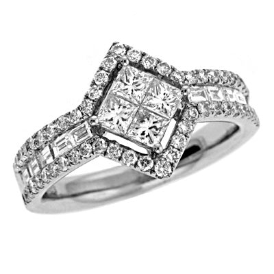 ELIE AZZI 1.18 ctw. WHITE GOLD DIAMOND RING D4035WG