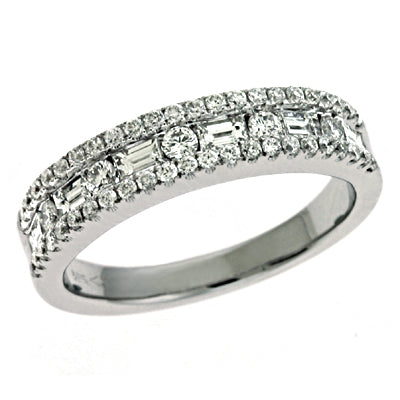 ELIE AZZI 0.86 ctw. WHITE GOLD DIAMOND BAND D4047WG