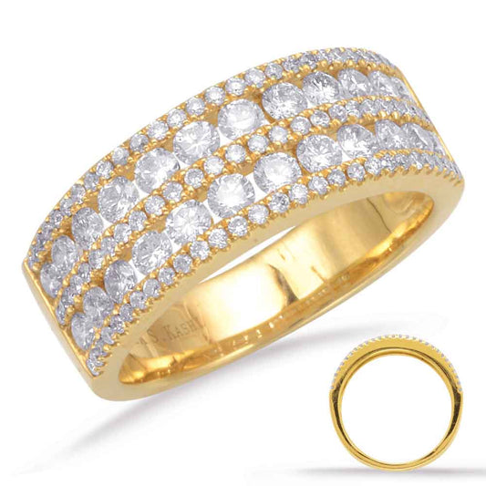 ELIE AZZI 1.25 ctw. YELLOW GOLD DIAMOND BAND D4049YG