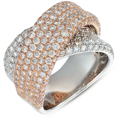 ELIE AZZI 3.47 ctw. WHITE & ROSE GOLD PAVE BAND D4082RW
