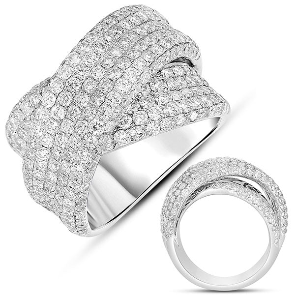 ELIE AZZI 3.47 ctw. WHITE GOLD DIAMOND FASHION RING D4082WG
