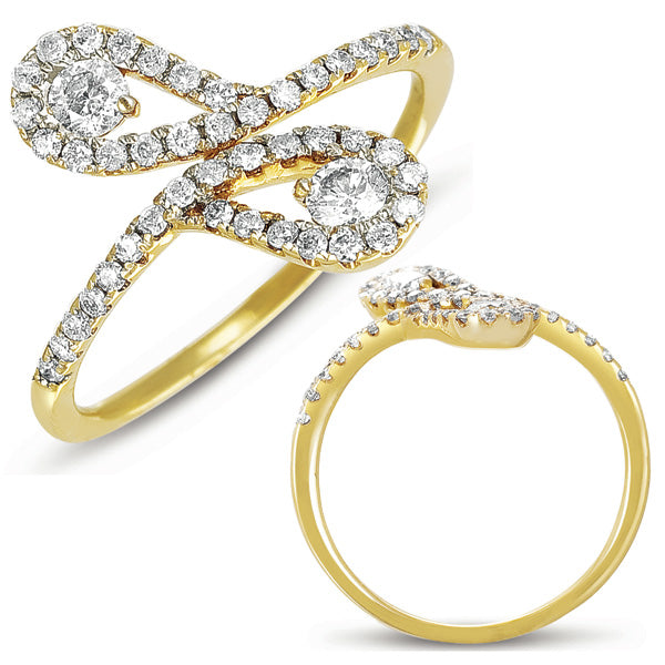 ELIE AZZI 0.50 ctw. YELLOW GOLD DIAMOND RING D4084YG
