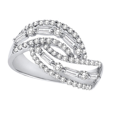 ELIE AZZI 0.94 ctw. WHITE GOLD DIAMOND FASHION RING D4097WG