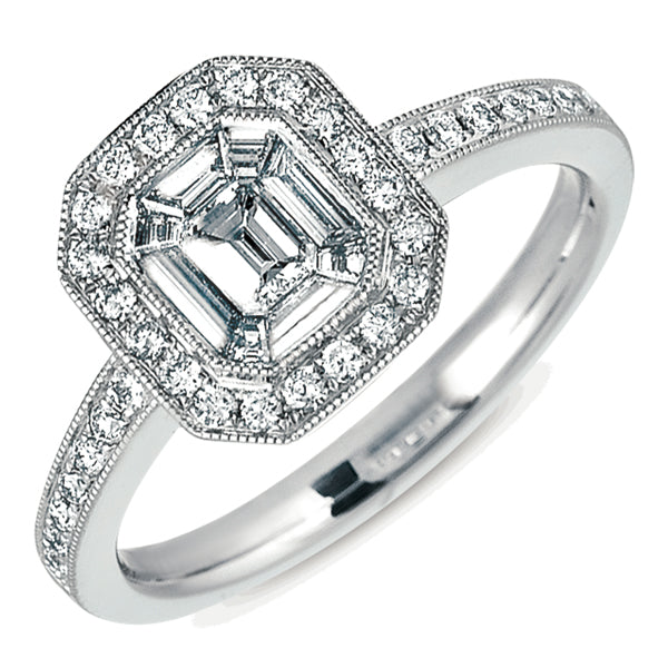 ELIE AZZI 0.67 ctw. WHITE GOLD M.PAVE RING D4140WG
