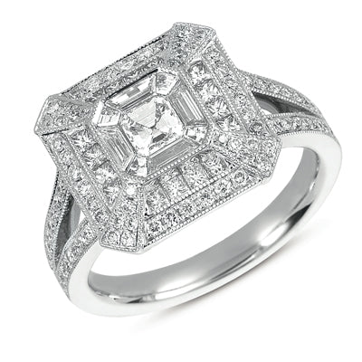 ELIE AZZI 0.89 ctw. PLATINUM DIAMOND FASHION RING D4142-PL