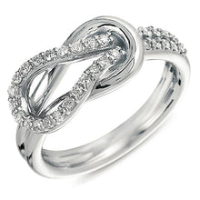 ELIE AZZI 0.27 ctw. WHITE GOLD LOVE KNOT RING D4149WG